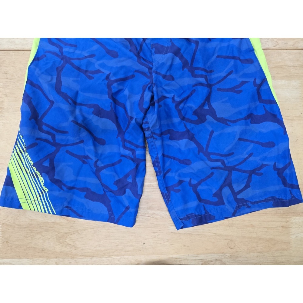 Under Armour Youth Athletic Shorts  YLG Blue/Green - Picture 3 of 10
